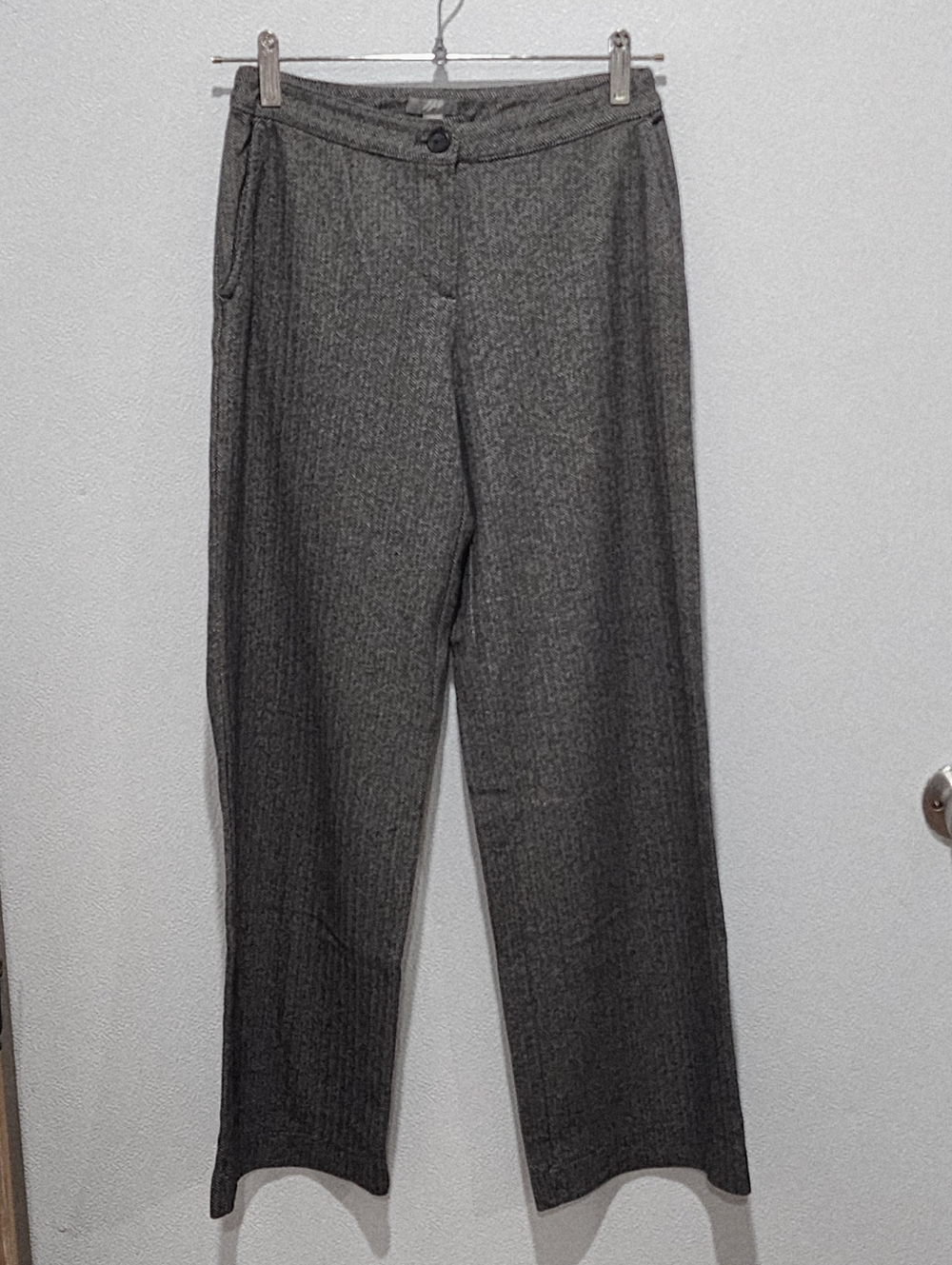 J Jill Wide Leg Pants Sz 2P Petite Chevron Stripes Tiny Dots Approx 27.5 inseam